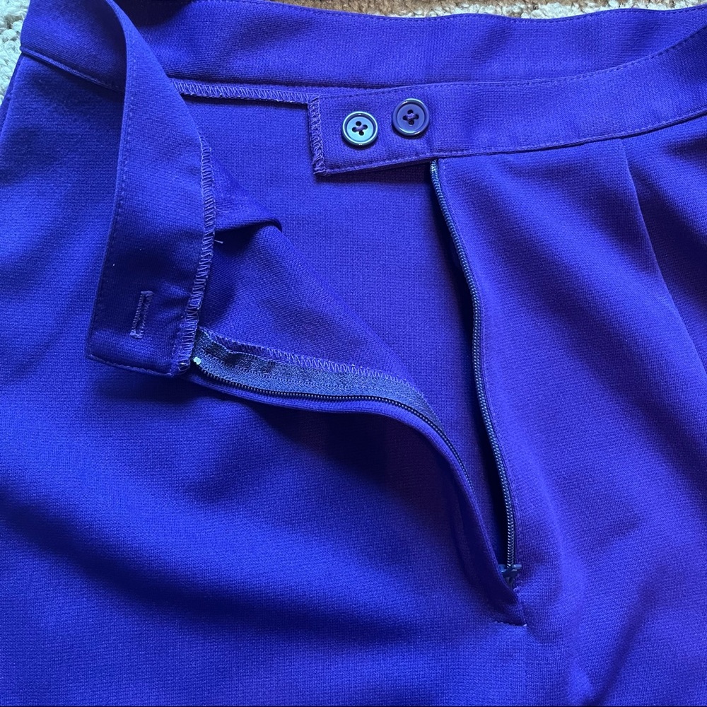 purple / gold / black / white Varsity real high school cheerleading uniform - Picture 10 of 14